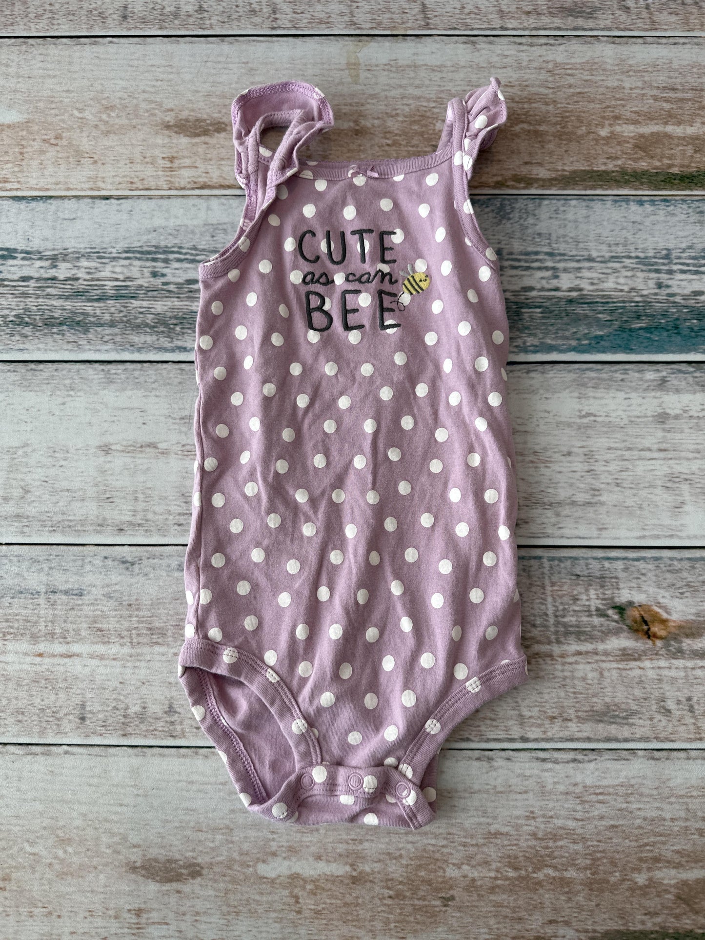 Carters Girls purple | White | polka dot Onesie Size: 24 months purple | White | polka dot