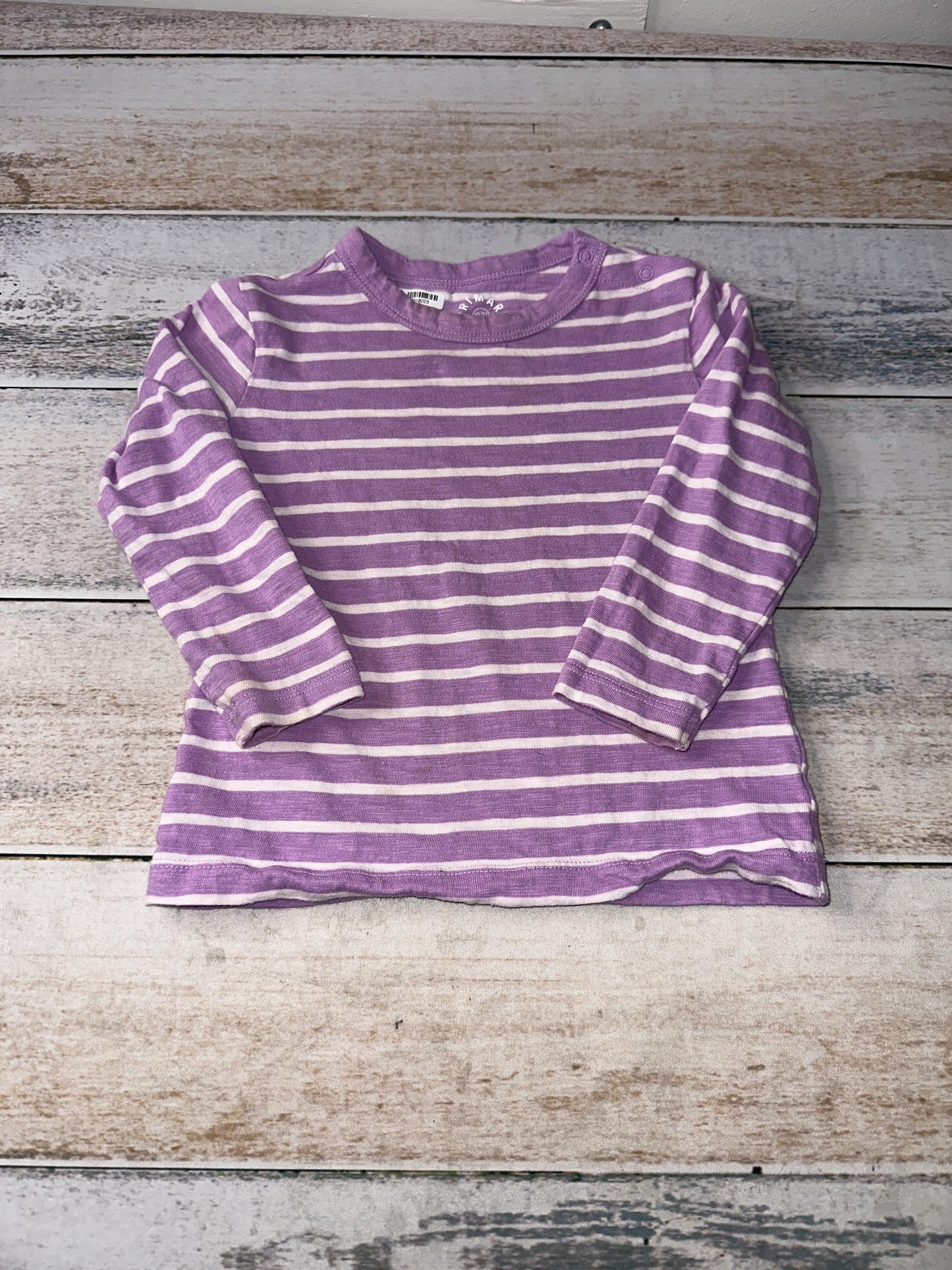 Primary Girls purple | White | Striped Long Sleeve Shirt Size: 18-24 months purple | White | Striped