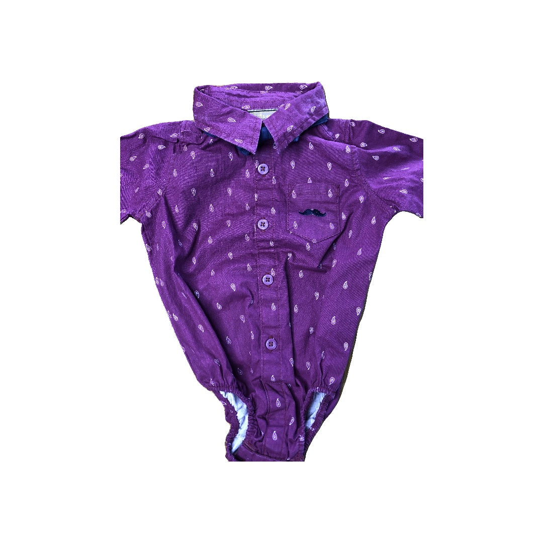 Little Gent Boys purple | White Onesie Size: 6-9 months purple | White