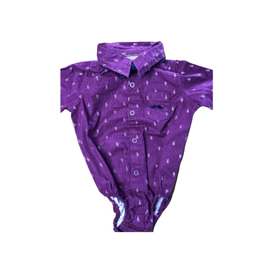 Little Gent Boys purple | White Onesie Size: 6-9 months purple | White