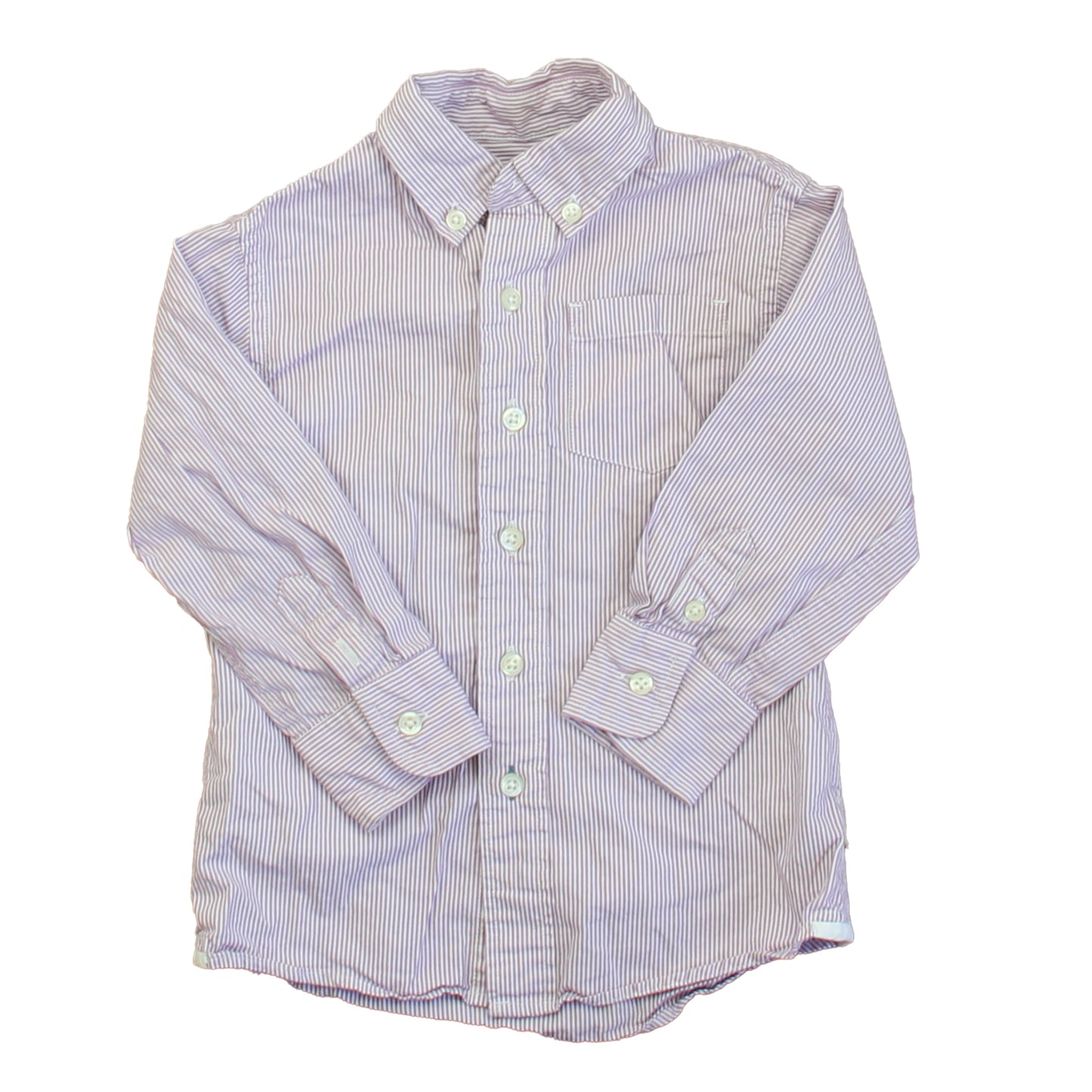 Crewcuts Boys Purple | White Button Down Long Sleeve Size: 2T Purple | White