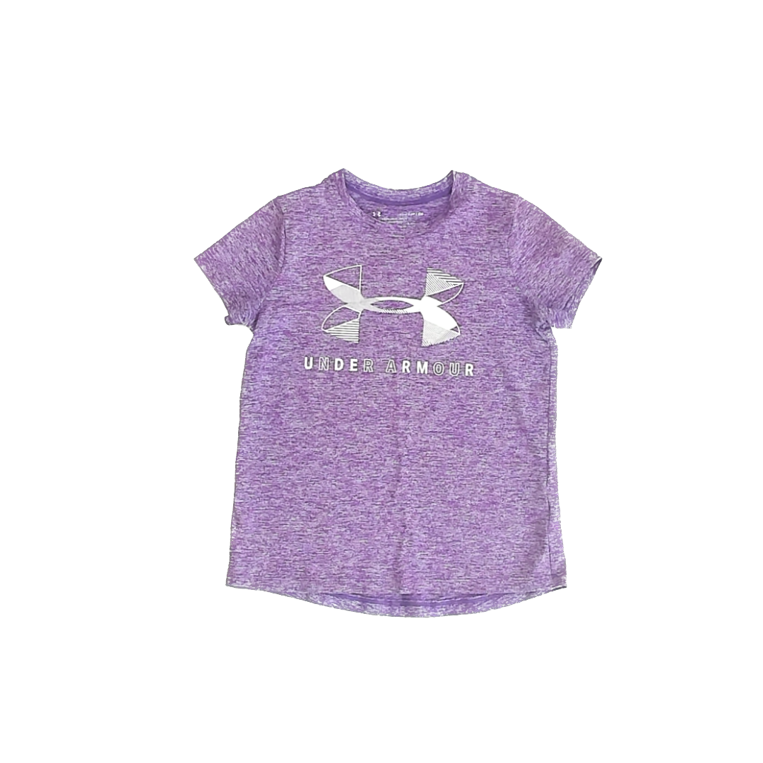 Under Armour Girls Purple Athletic Top Size: 10-12 Years Purple