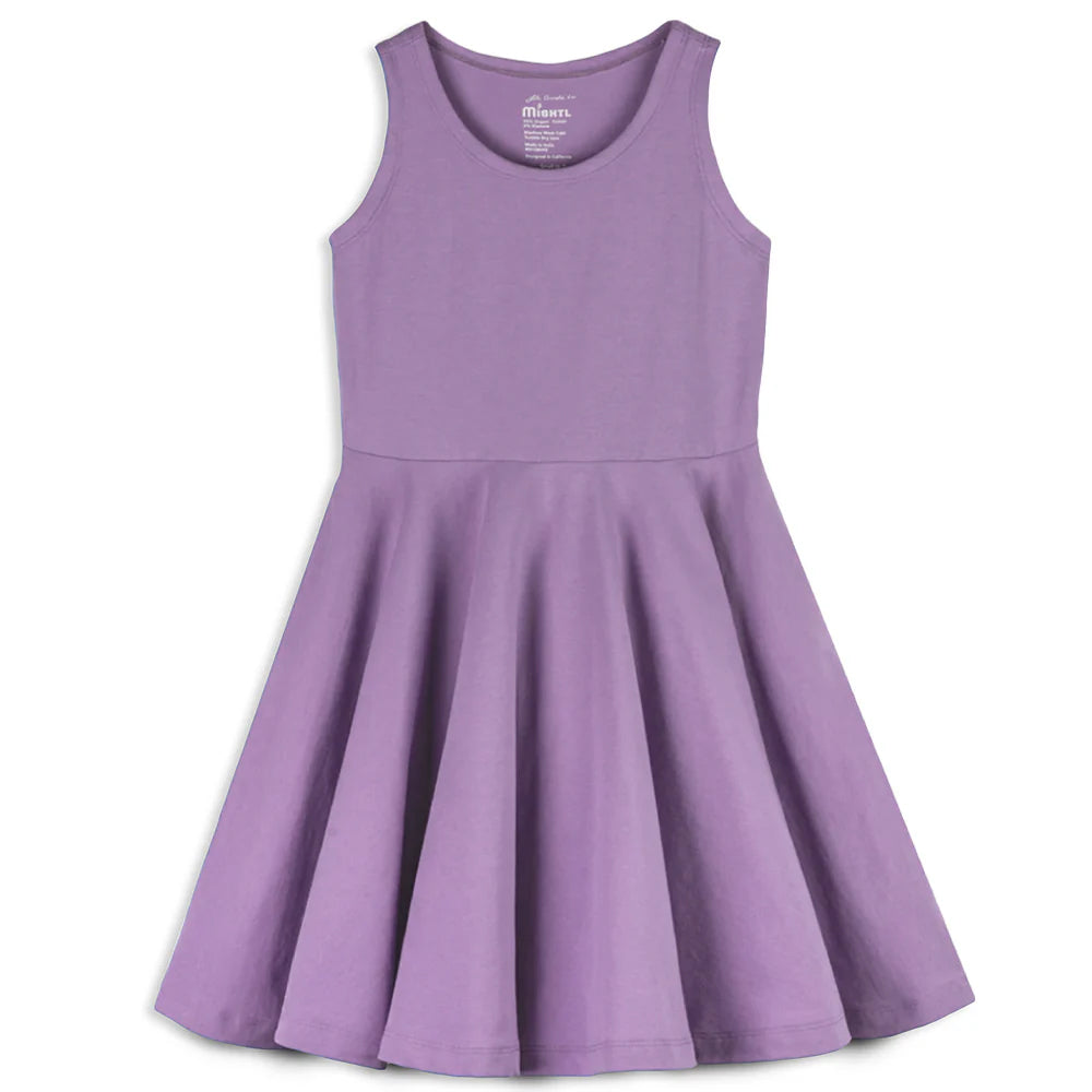 Mightly Girls Purple Dress Size: 2T - 12 Years Purple