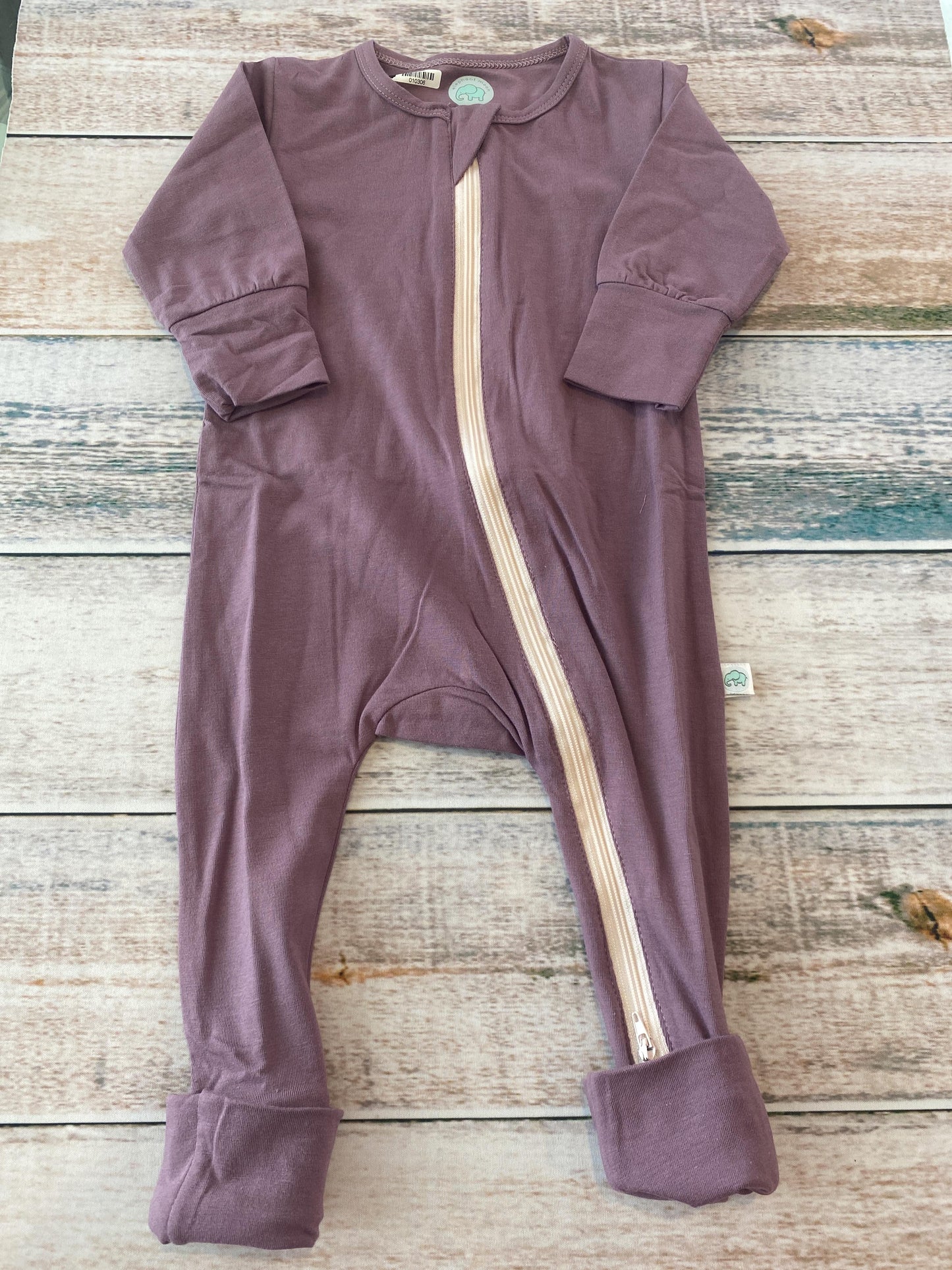 Elephant Moon Unisex purple Pajamas Size: 6-12 months purple
