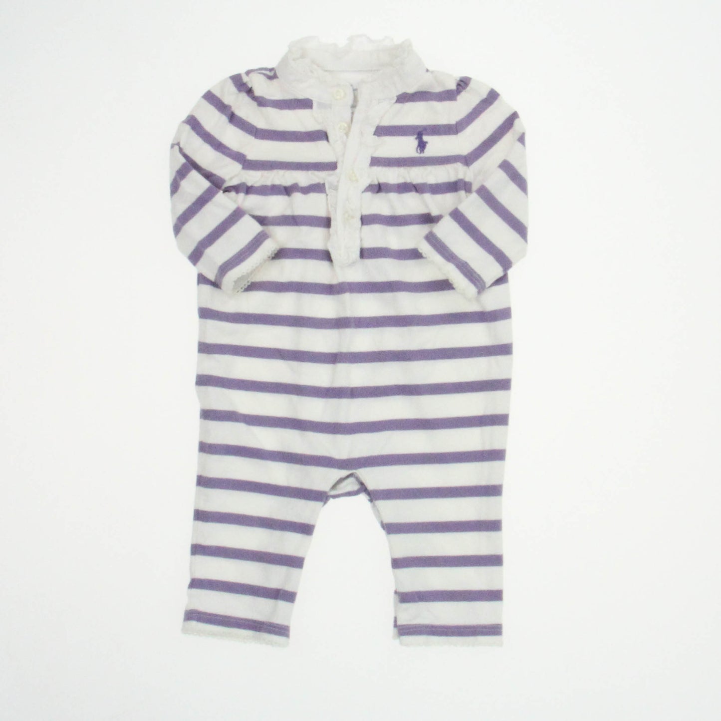 Ralph Lauren Girls Purple Long Sleeve Outfit Size: 3 Months Purple