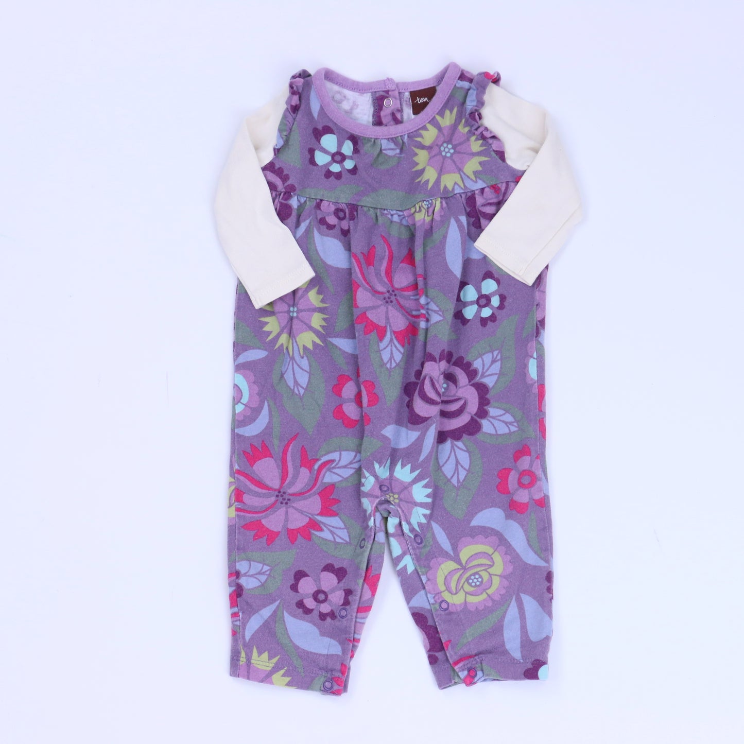 Tea Girls Purple Long Sleeve Outfit Size: 0-3 Months Purple