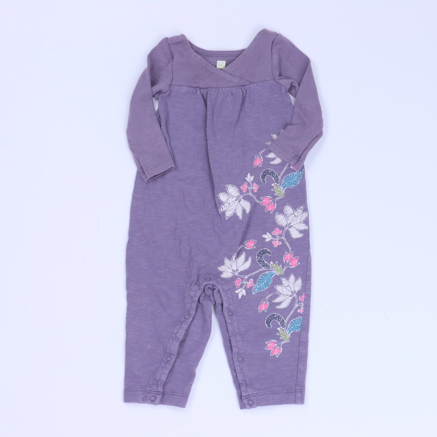 Tea Girls Purple Long Sleeve Outfit Size: 0-3 Months Purple
