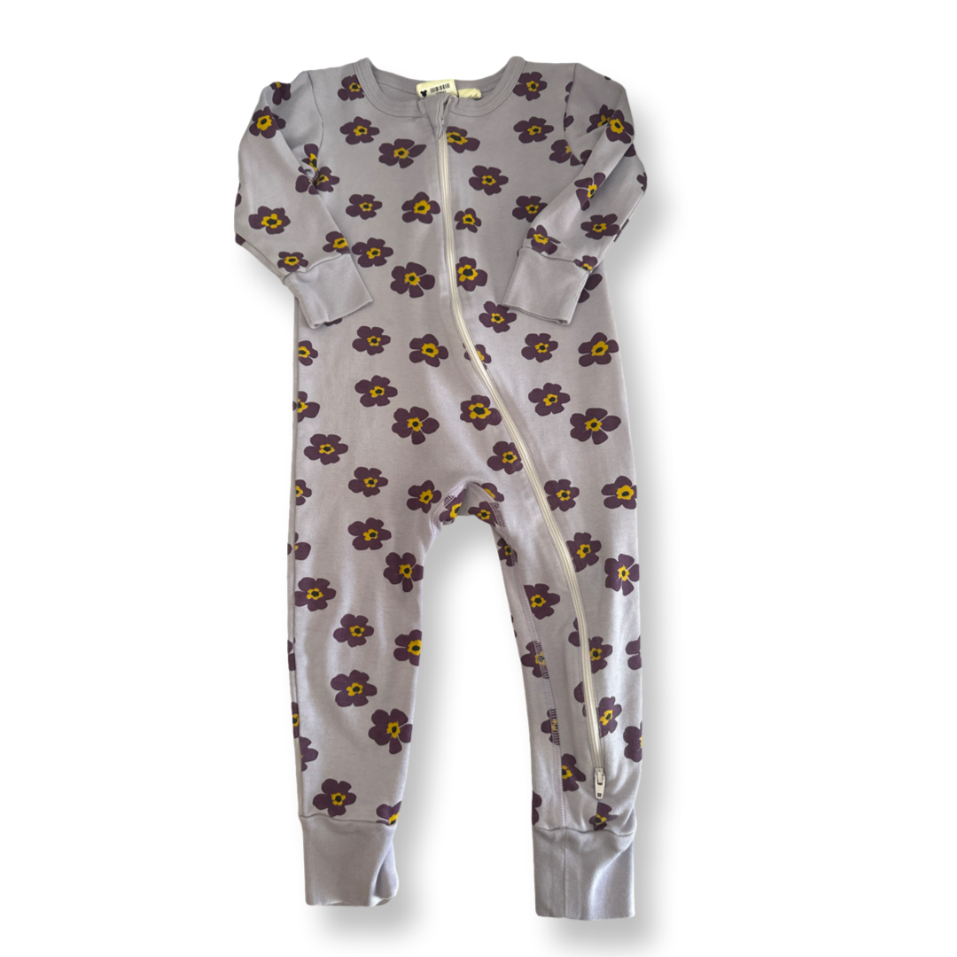 Parade Girls purple 1-piece Non-footed Pajamas Size: Floral Zipper Pajama purple