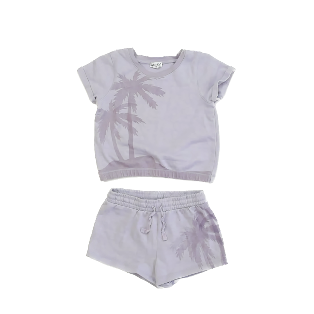 Splendid Girls Purple Apparel Sets Size: 5T Purple