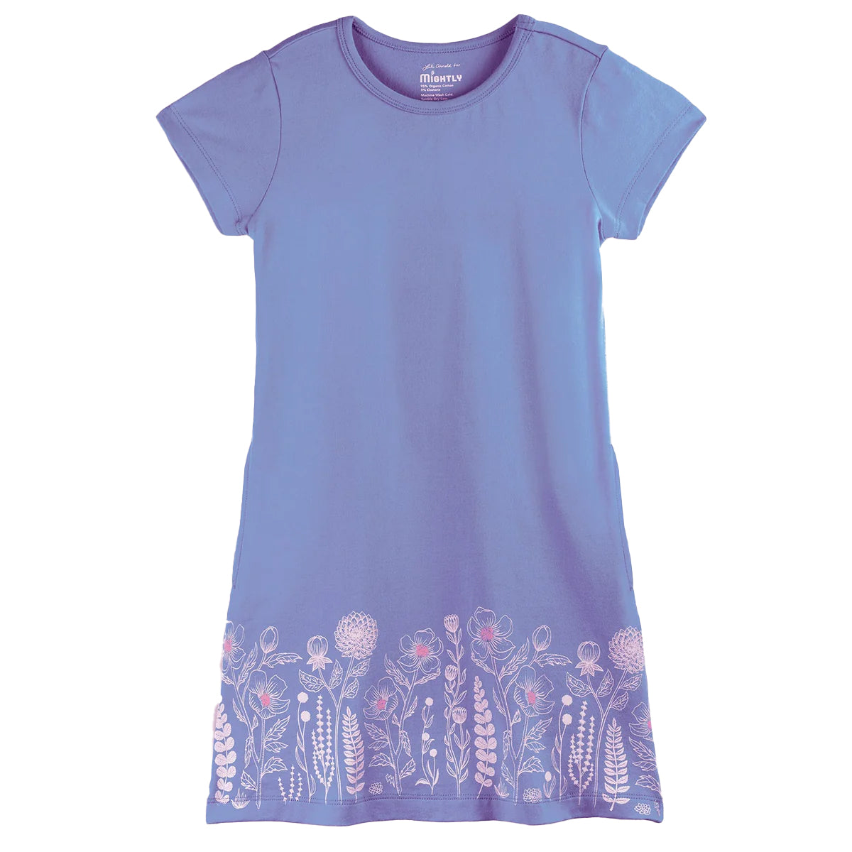 Mightly Girls Purple Dress Size: 6-14 Years Purple