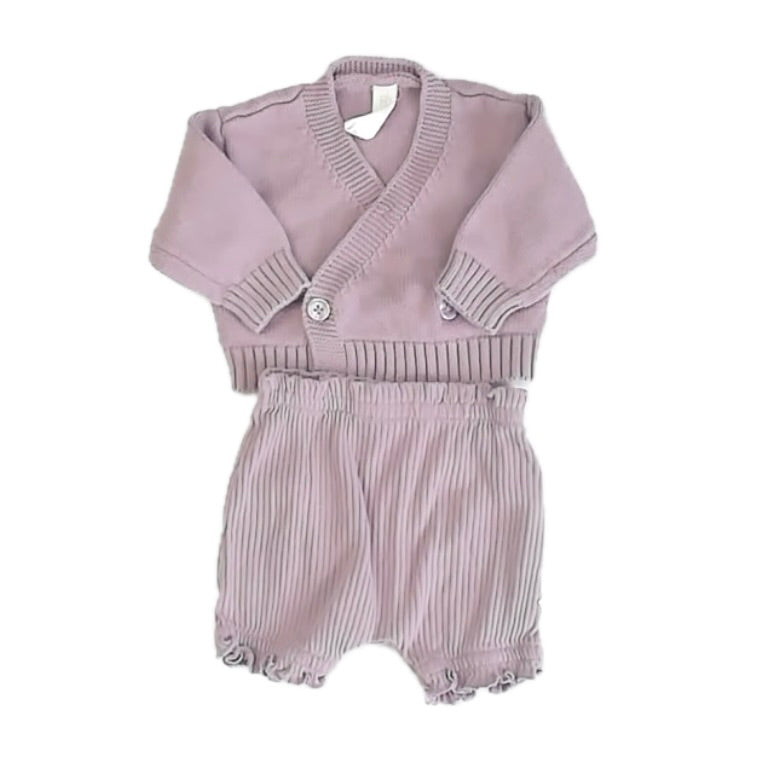 Snug Girls Purple Apparel Sets Size: 0-3 Months Purple