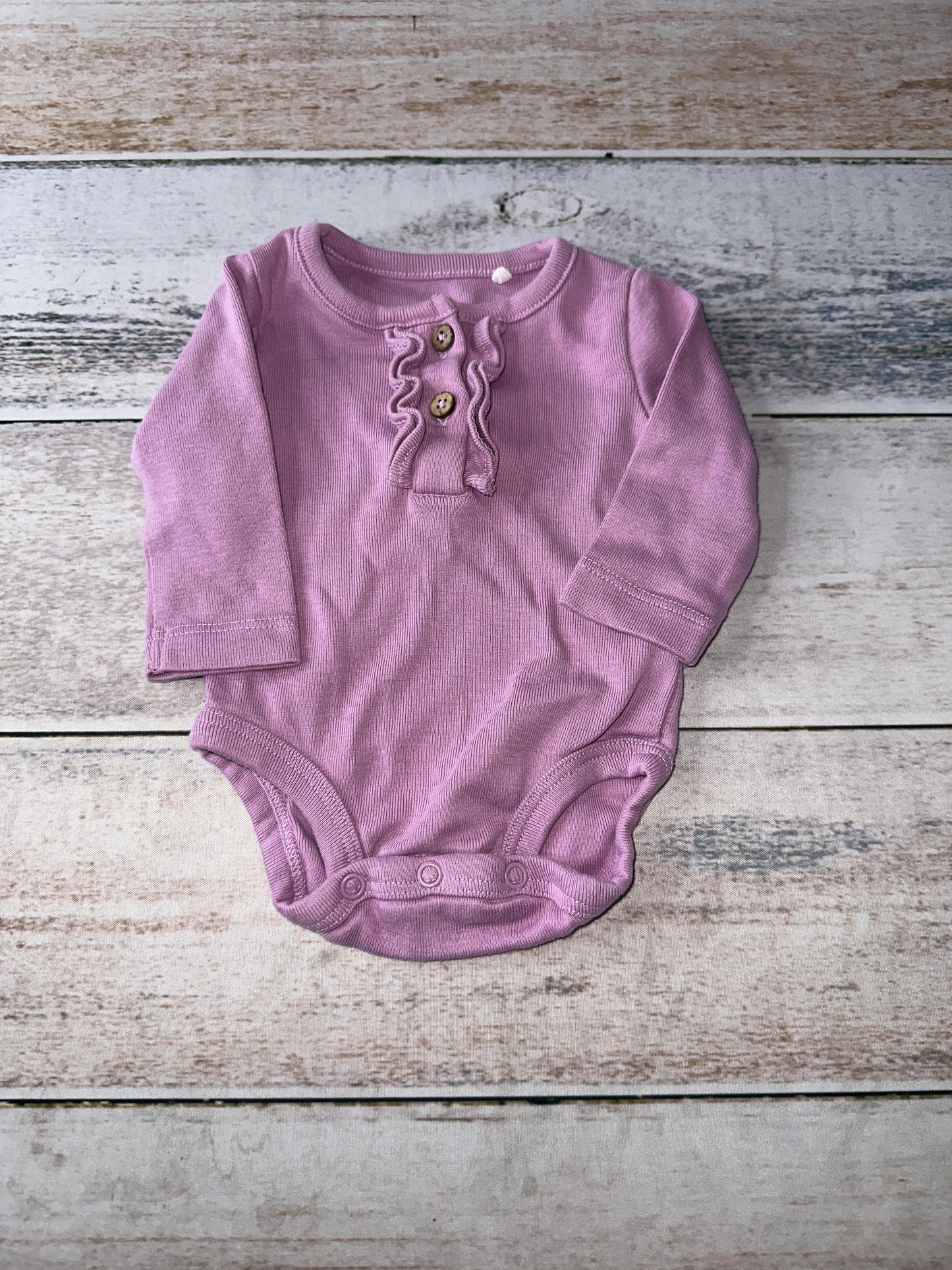 Oliver & Rain Girls purple Onesie Size: Newborn purple