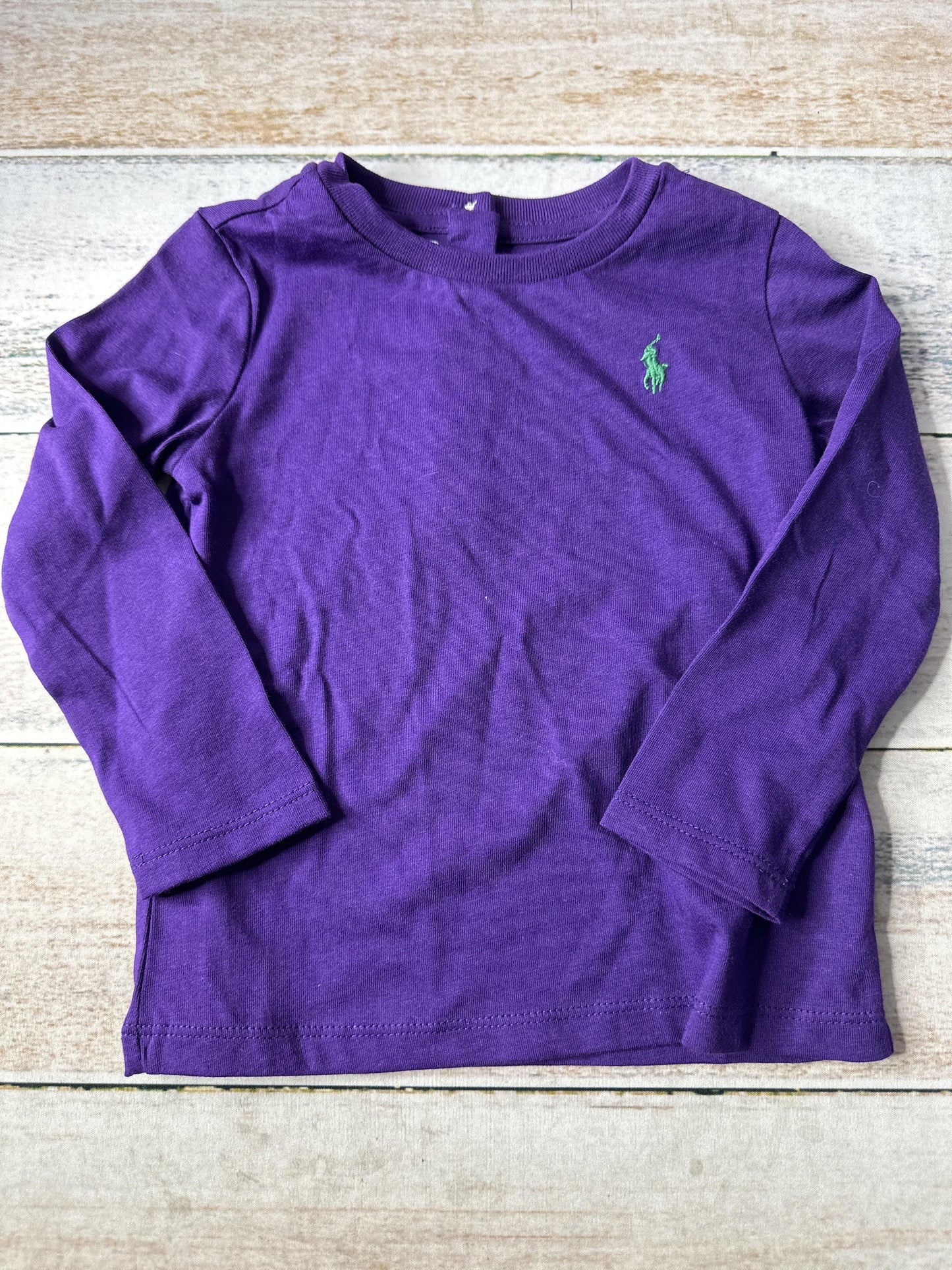 Ralph Lauren Girls purple Long Sleeve T-Shirt Size: 12 months purple