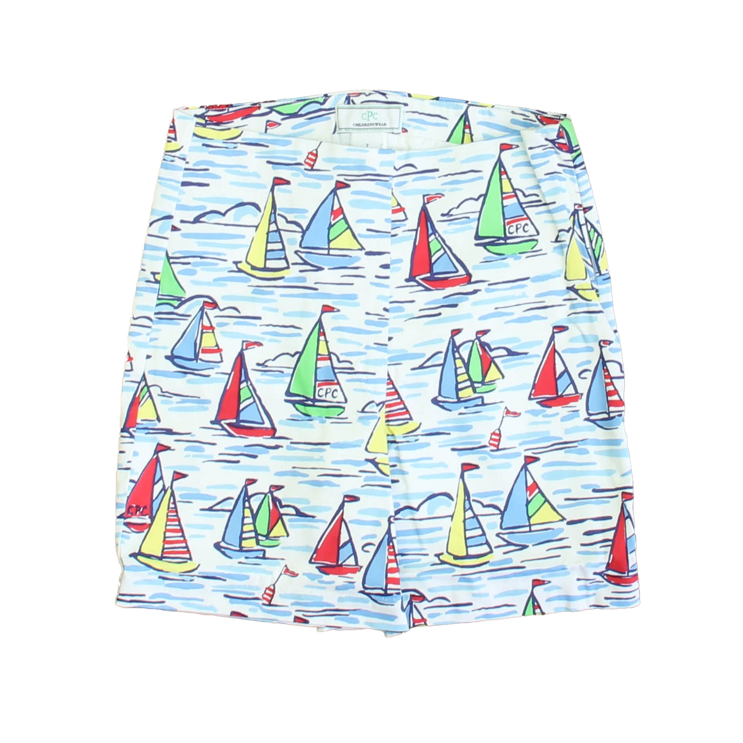 Classic Prep Girls Rainbow Fleet Print Shorts Size: 6-14 Years Rainbow Fleet Print