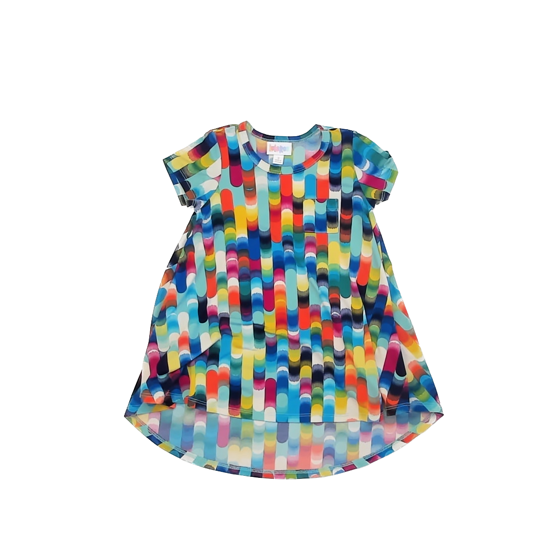 LuLaRoe Girls Rainbow Pattern Dress Size: 2T Rainbow Pattern