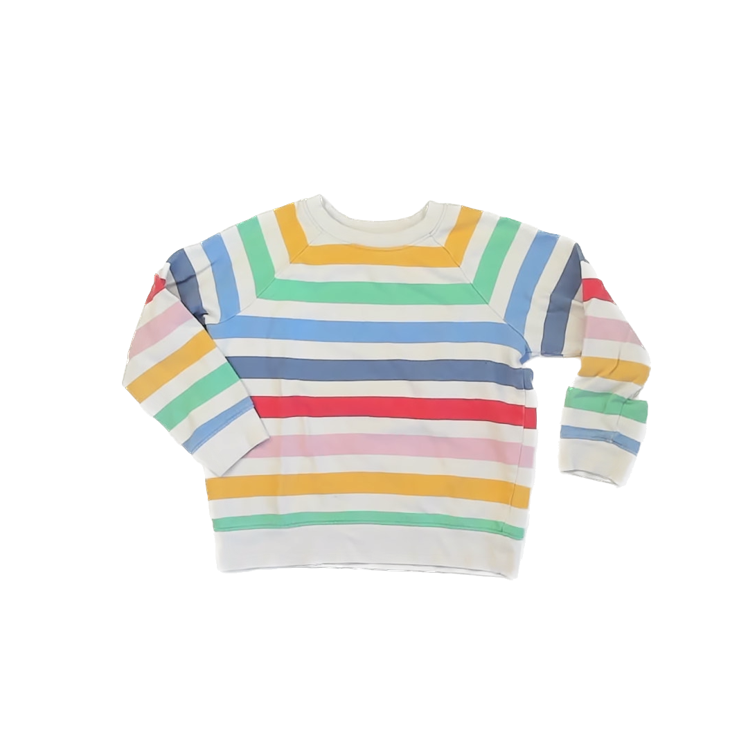 Primary Girls Rainbow Striped Sweatshirt Size: 6-7 Years Rainbow Striped