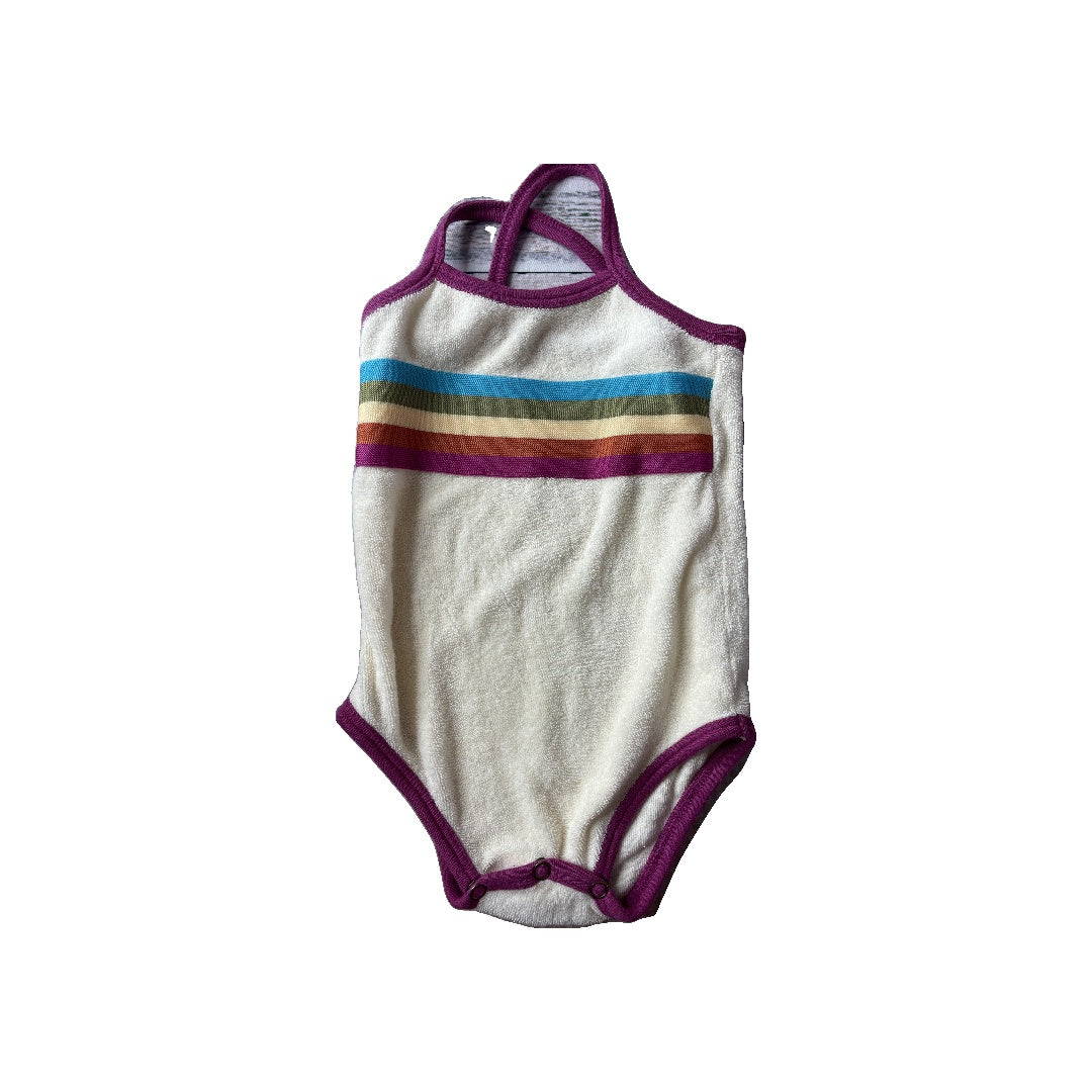 Loved Baby Girls Rainbow | Tan Onesie Size: 18-24 months Rainbow | Tan