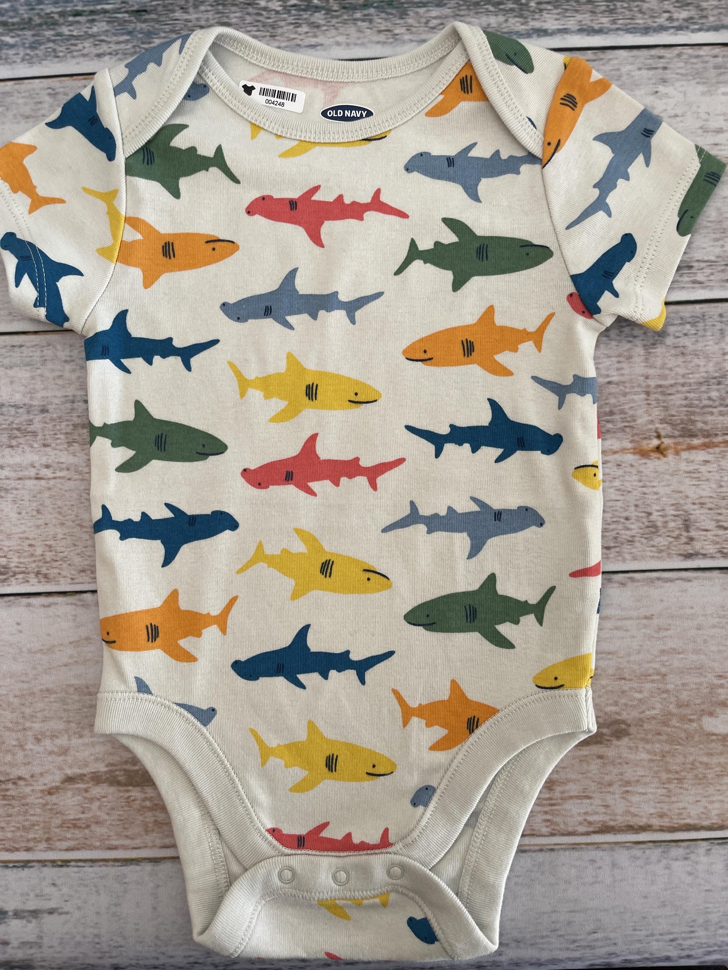 Old Navy Unisex Rainbow Onesie Size: 6-12 months Rainbow