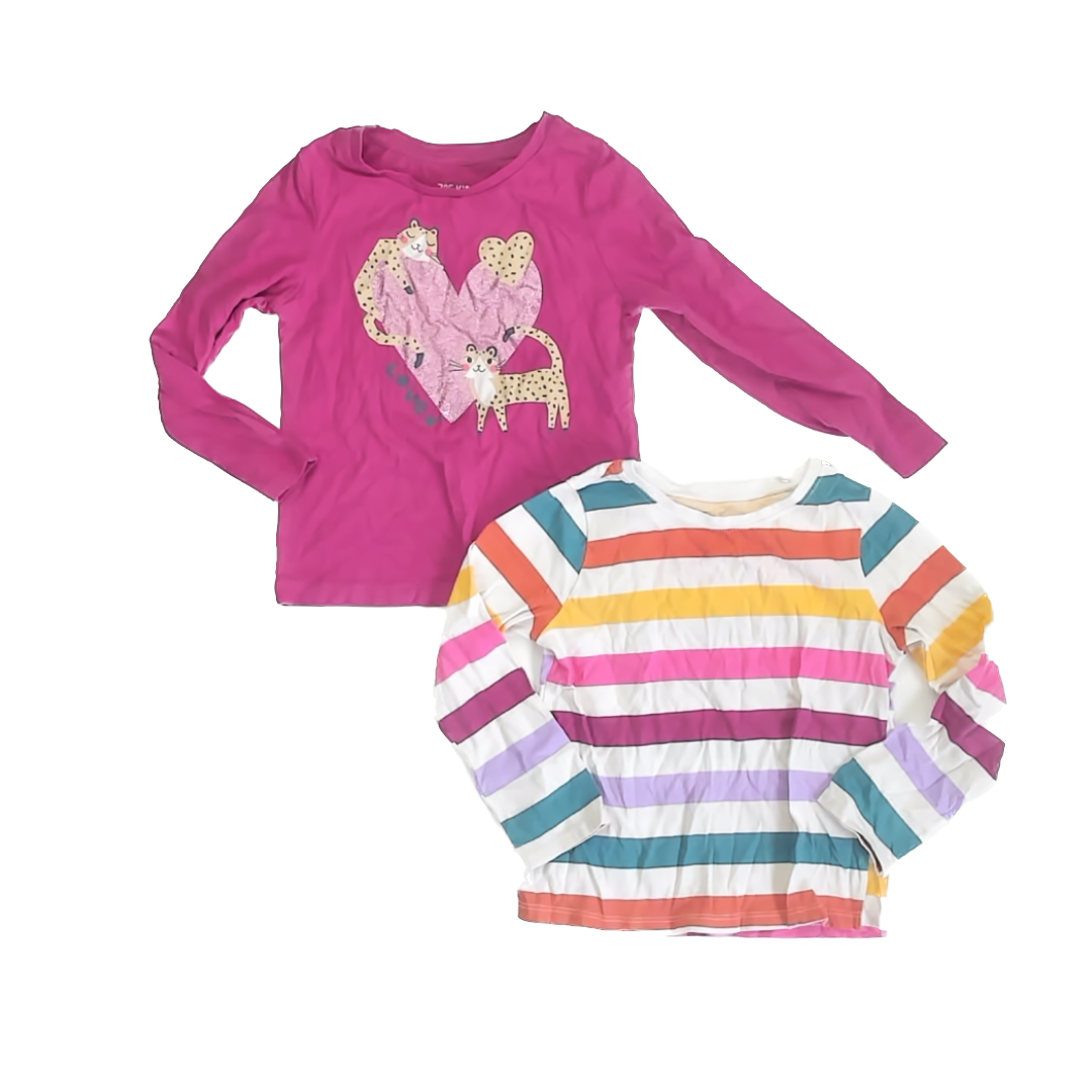 Garanimals Girls Raspberry Long Sleeve T-Shirt Size: 4T Raspberry