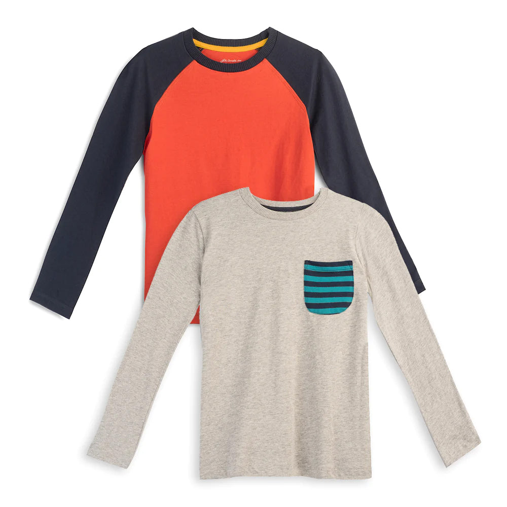 Mightly Boys Ready Set Go Long Sleeve T-Shirt Size: 6-14 Years Ready Set Go