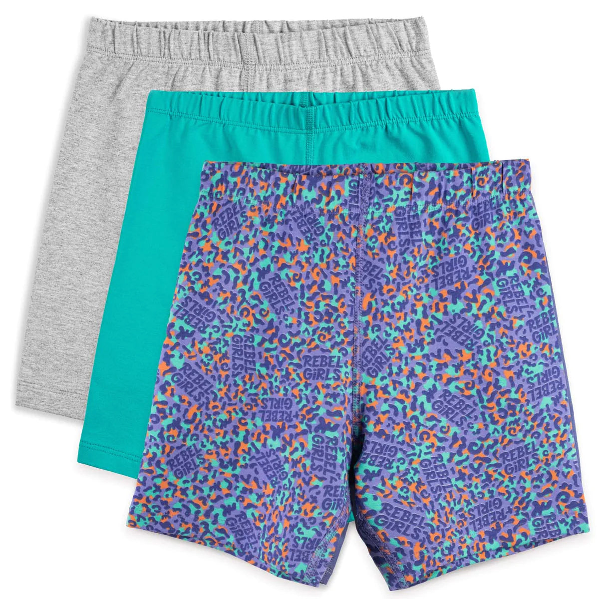 Mightly Girls Rebel Girls Purple Leopard Shorts Size: 6-14 Years Rebel Girls Purple Leopard