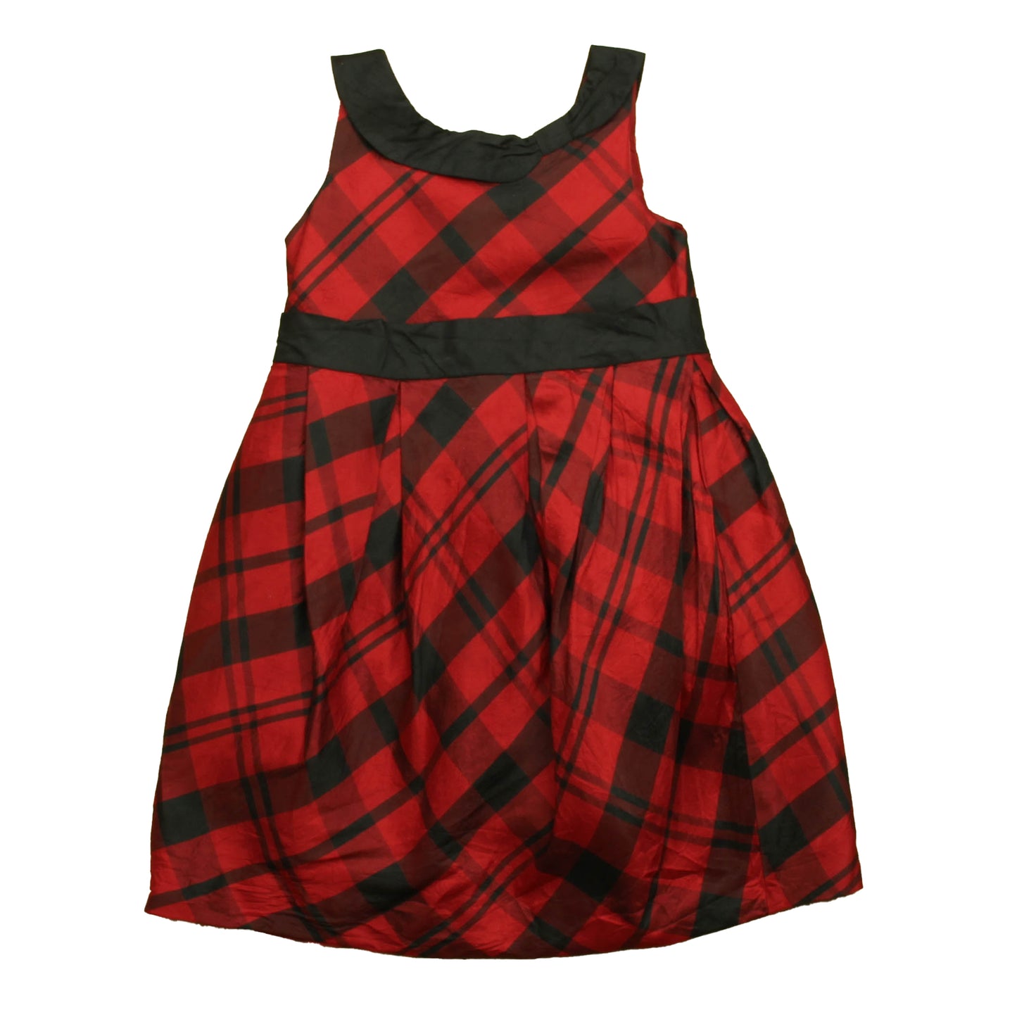 Janie & Jack Girls Red | Black Plaid Dress Size: 2T Red | Black Plaid