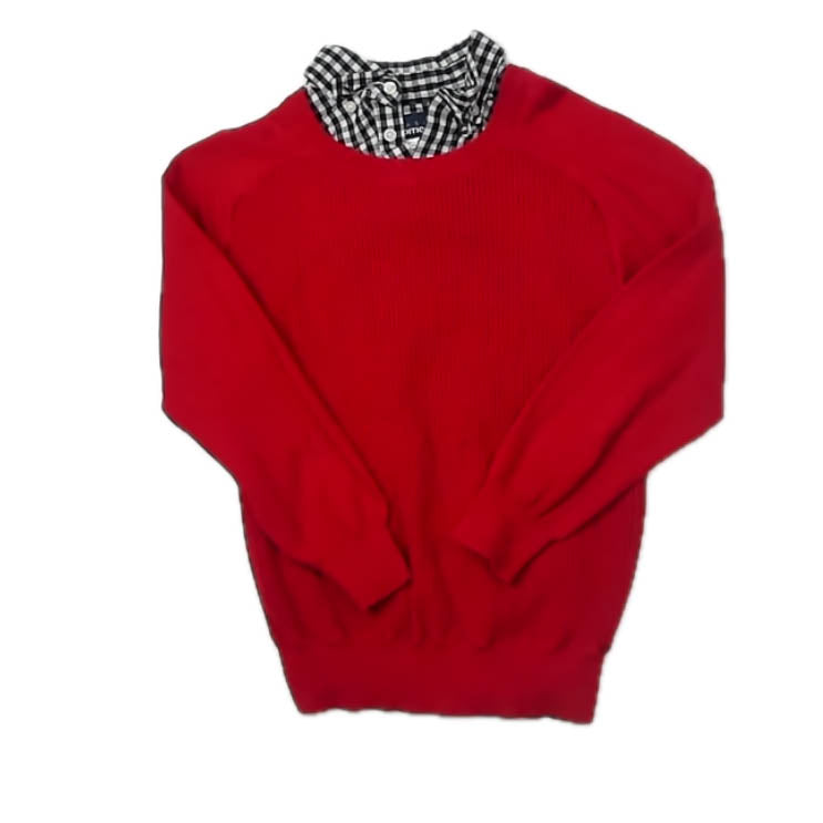 Basic Editions Boys Red | Black Sweater Size: 8 Years Red | Black