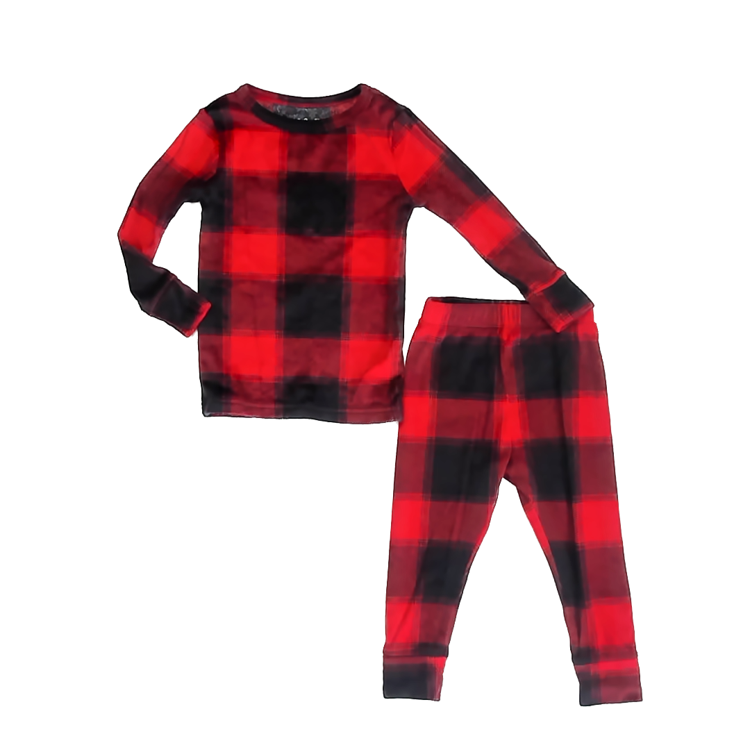 Cat & Jack Unisex Red | Black 2-piece Pajamas Size: 2T Red | Black