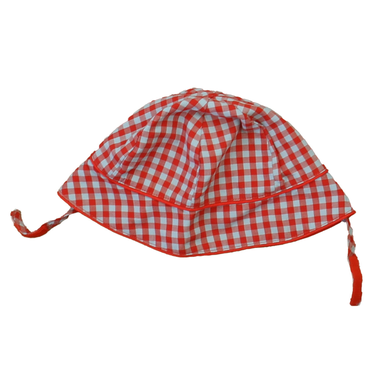 Janie and Jack Unisex Red | Blue Check Hat Size: 18-24 Months Red | Blue Check