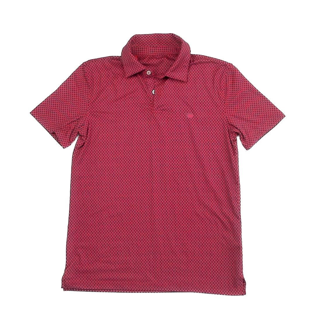 Southern Tide Boys Red | Blue Fish Polo Shirt Size: *YXL (16 Years) Red | Blue Fish