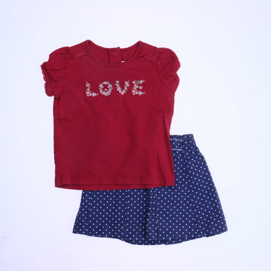 Janie and Jack Girls Red | Blue Apparel Sets Size: 6-12 Months Red | Blue