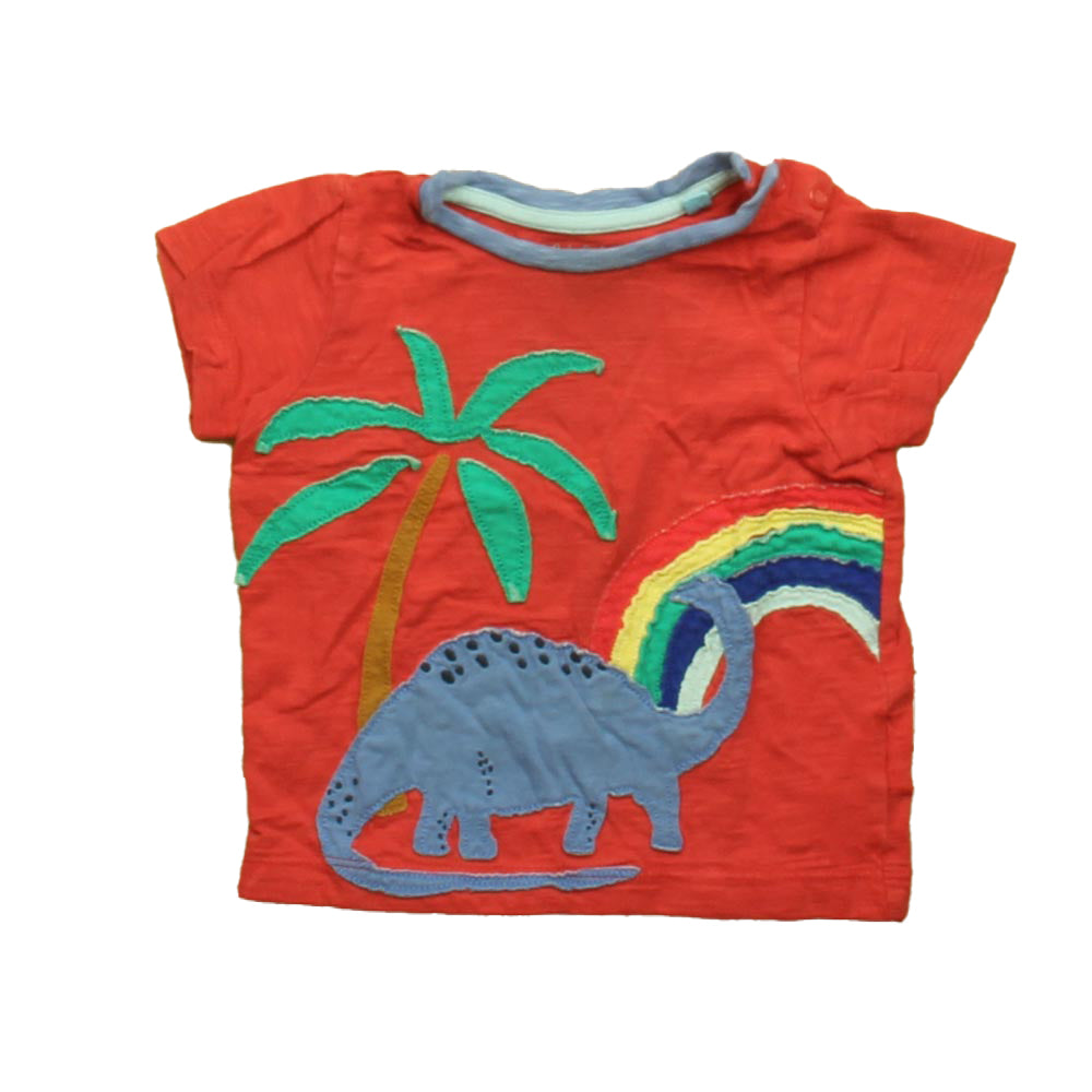 Boden Boys Red Dinosaur T-Shirt Size: 6-12 Months Red Dinosaur