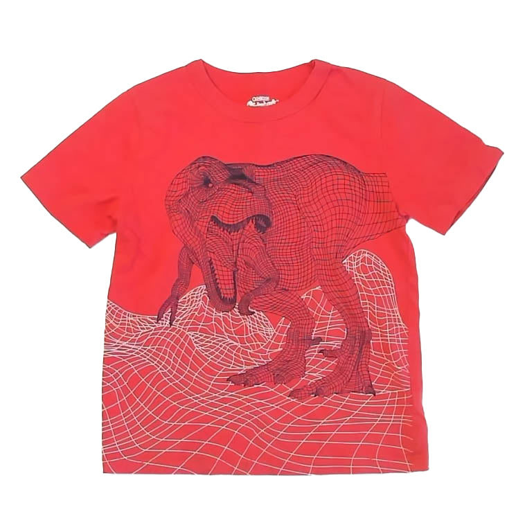 Osh Kosh Boys Red Dinosuar T-Shirt Size: 6 Years Red Dinosuar