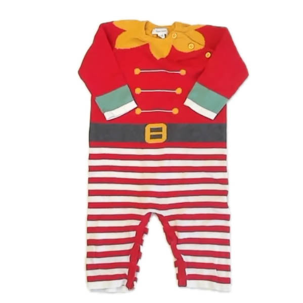 Mudpie Boys Red Elf Long Sleeve Outfit Size: 6-12 Months Red Elf