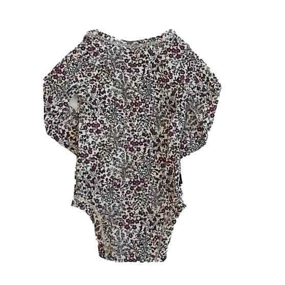 Tea Collection Girls Red Floral Onesie Size: 3-6 Months Red Floral