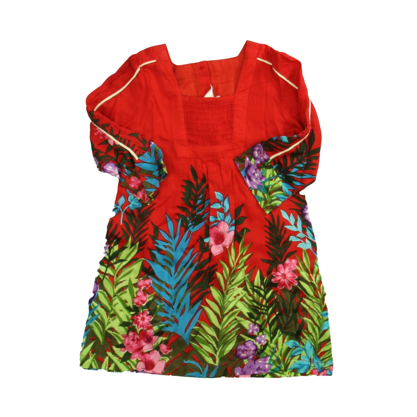 Yo Baby Girls Red | Floral Dress Size: 2T Red | Floral