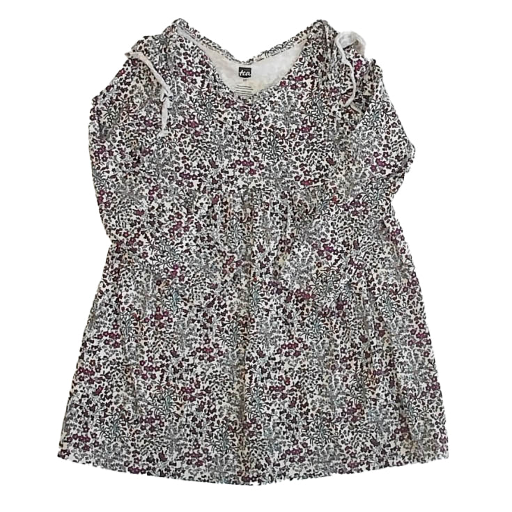 Tea Collection Girls Red Floral Dress Size: 3T Red Floral