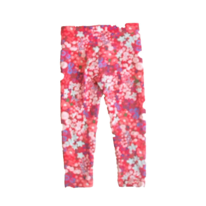 Tea Collection Girls Red Floral Leggings Size: 18-24 Months Red Floral