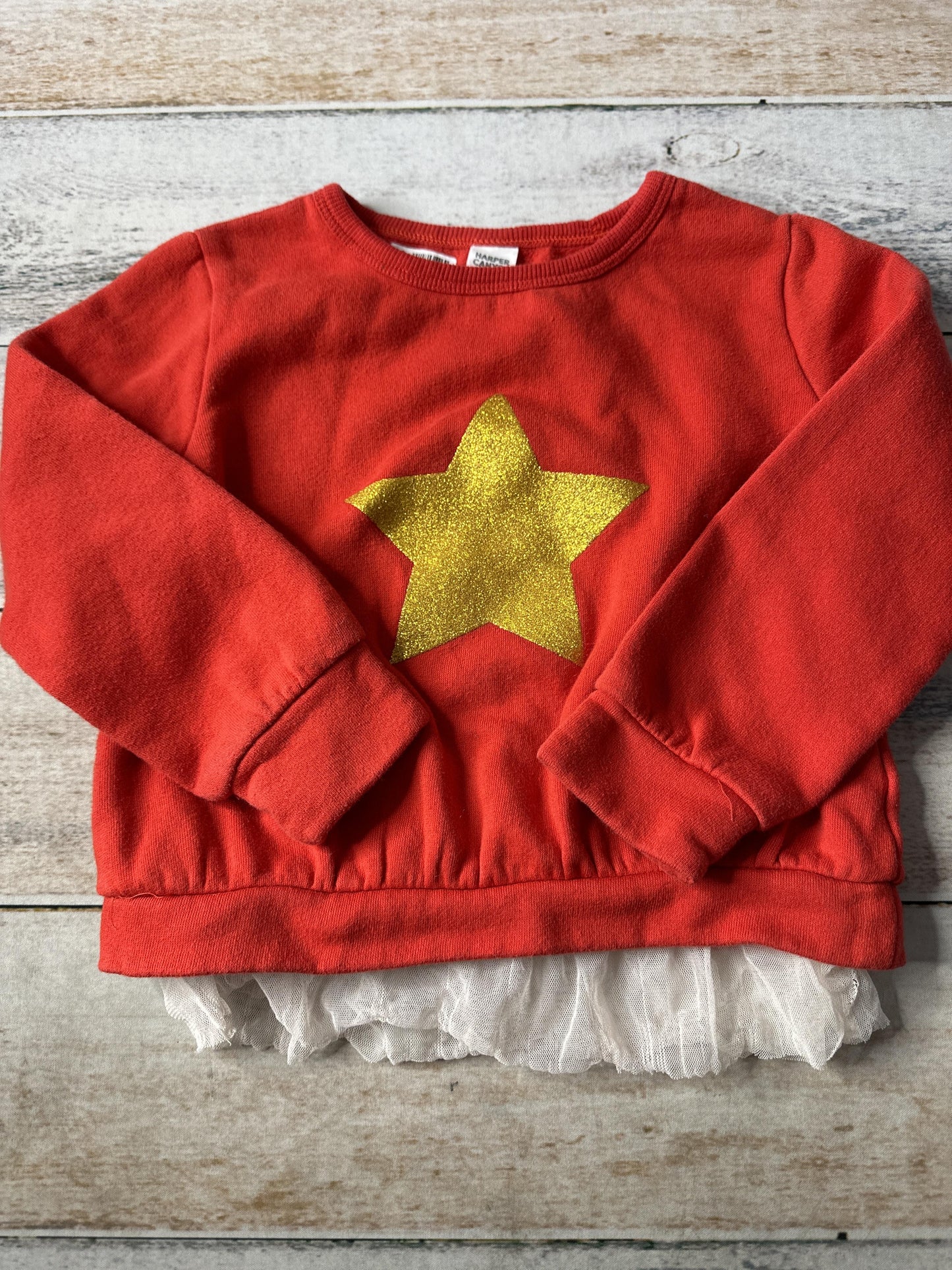 Harper Canyon Unisex Red | Gold Sweater Size: 3T Red | Gold