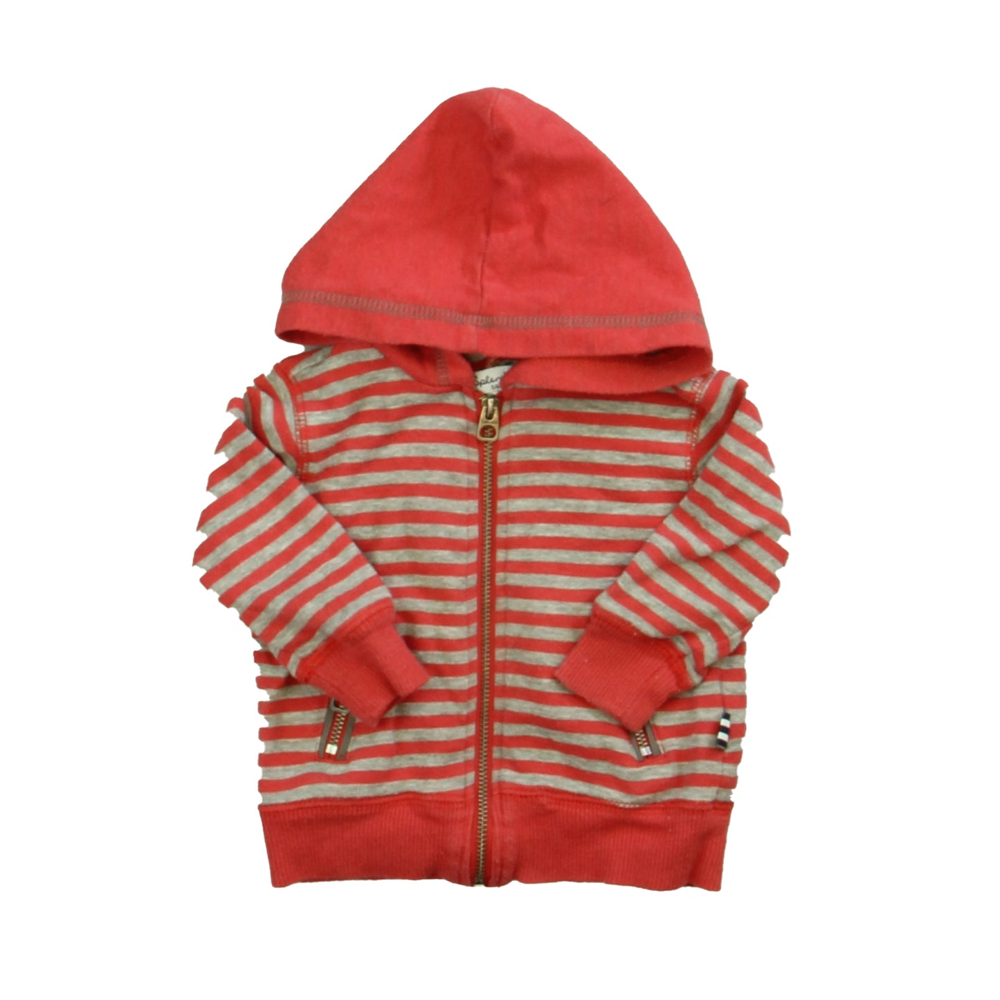 Splendid Boys Red | Gray Hoodie Size: 3-6 Months Red | Gray