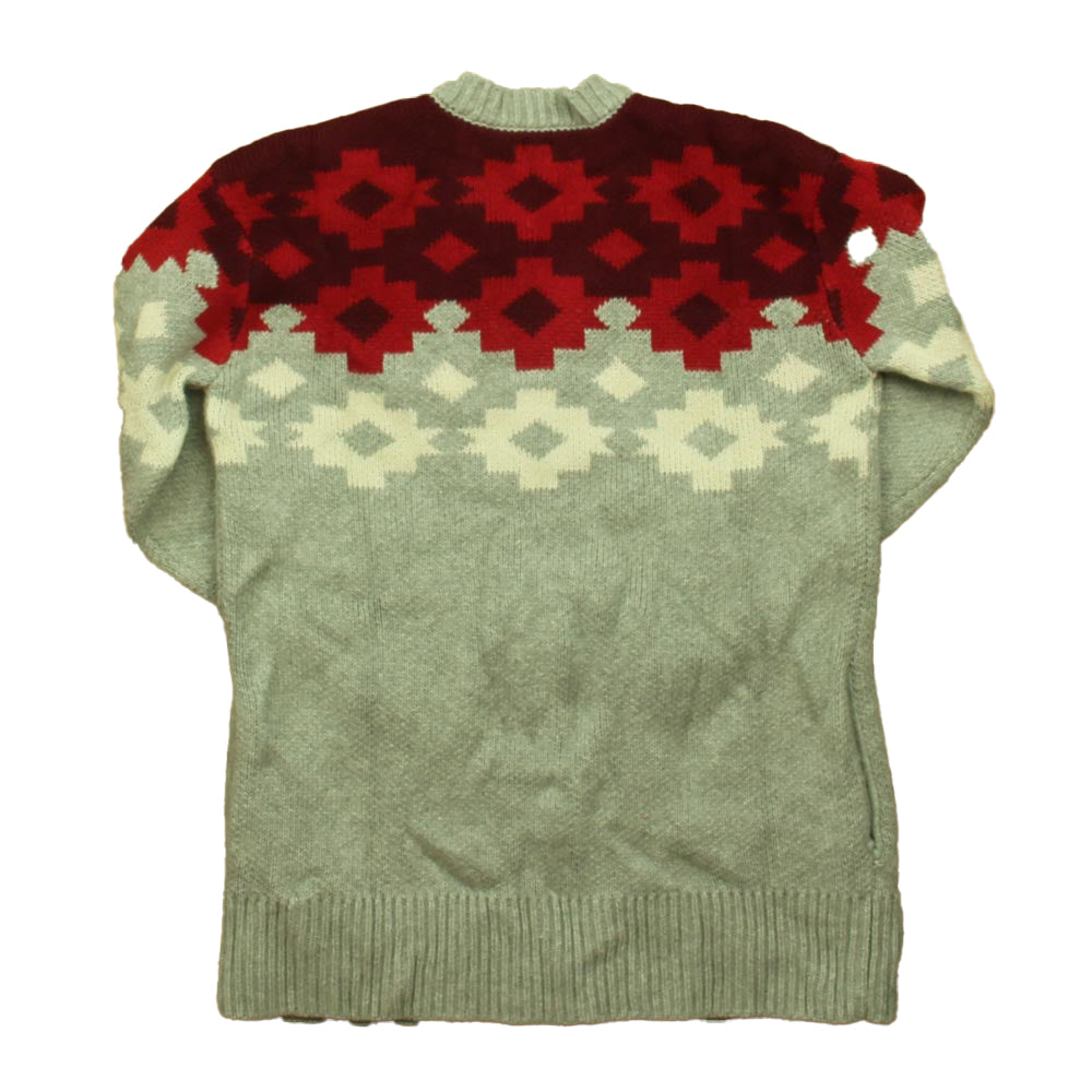 Tea Collection Girls Red | Gray Cardigan Size: 4-5T Red | Gray