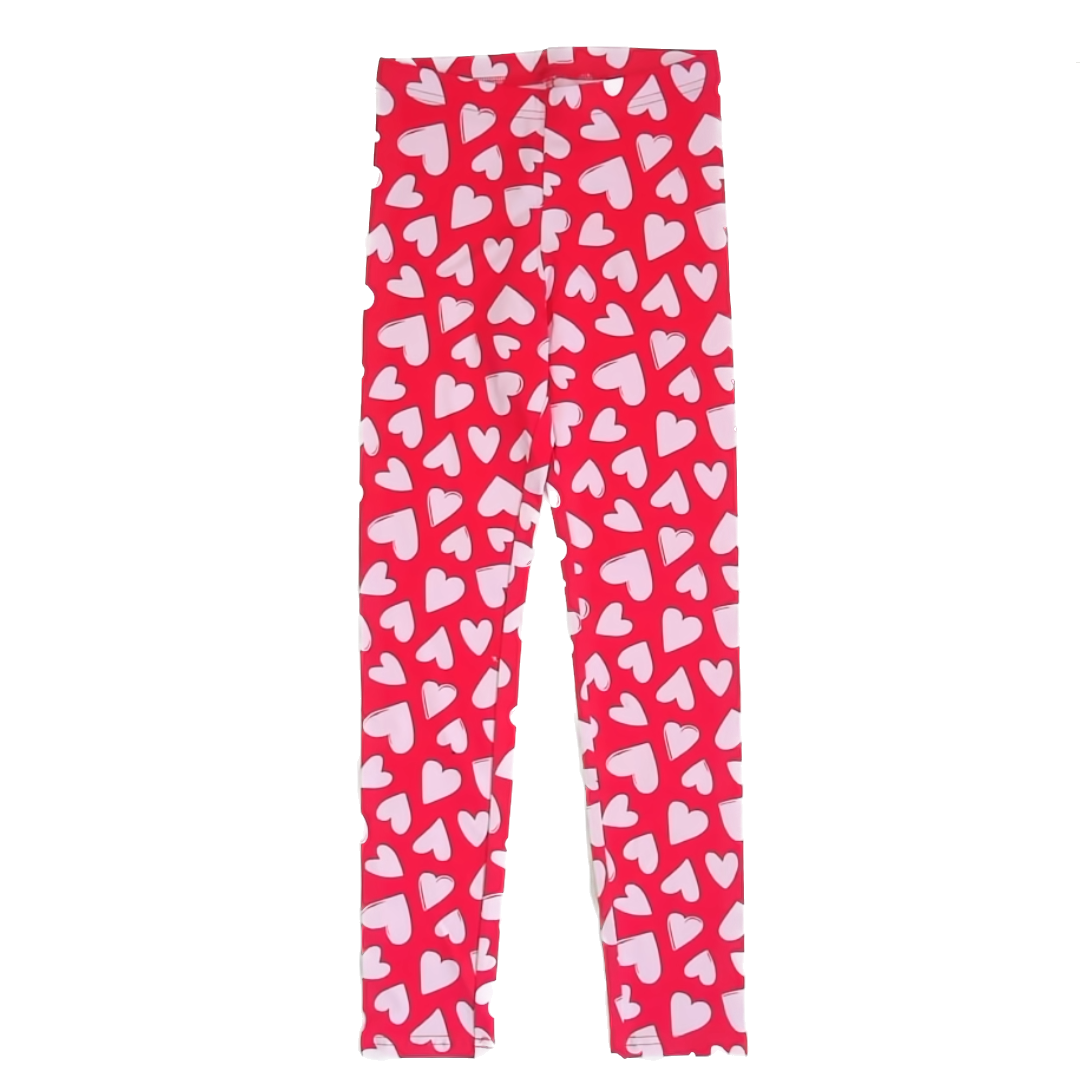 Old Navy Girls REd Hearts Leggings Size: 10-12 Years REd Hearts