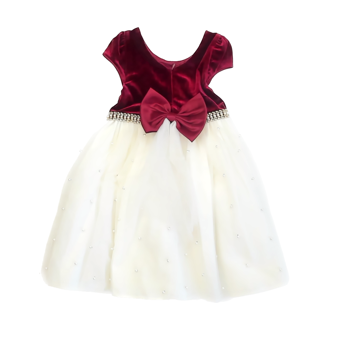 American Princess Girls Red | Ivory Special Occasion Dress Size: 6-7 Years Red | Ivory