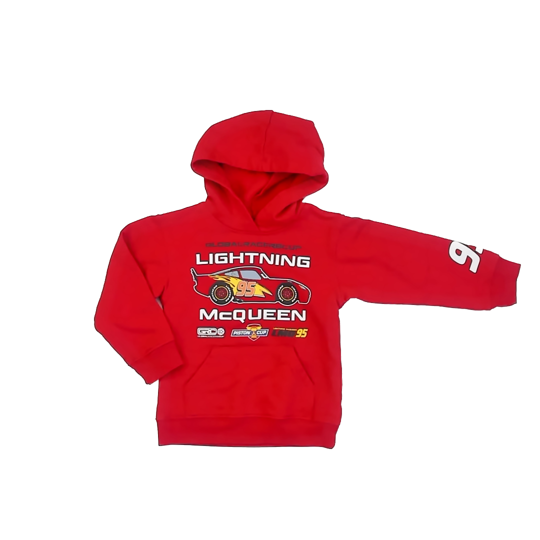 Disney Boys Red | Lightening McQueen Hoodie Size: 2T Red | Lightening McQueen