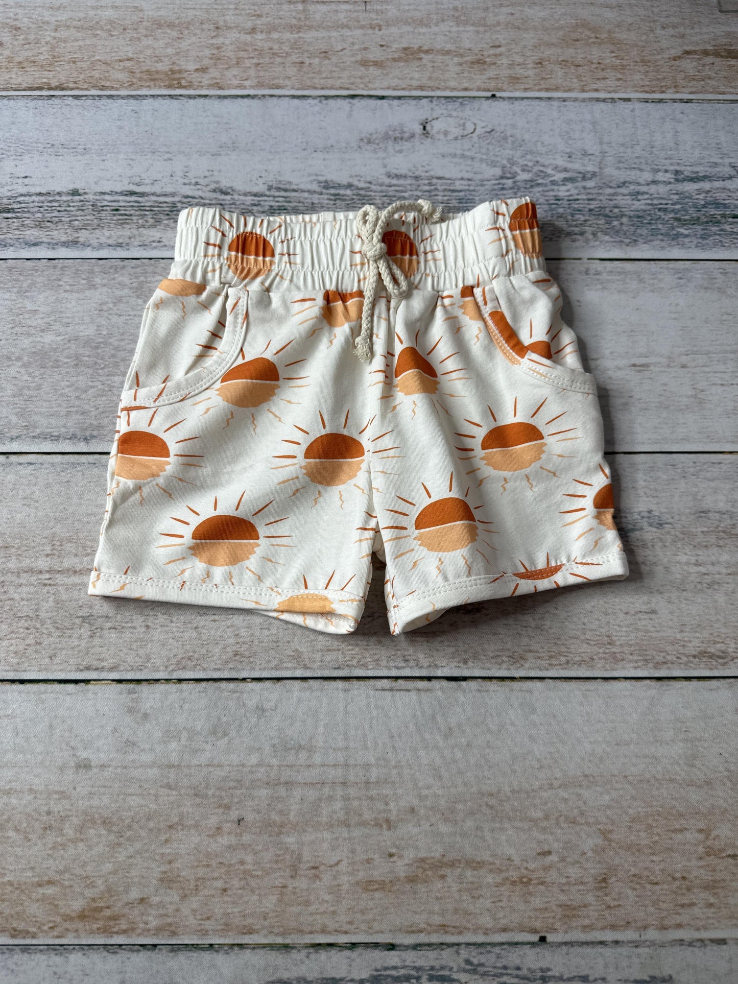 Sage and Ivory Unisex Red | orange Shorts Size: 18-24 months Red | orange