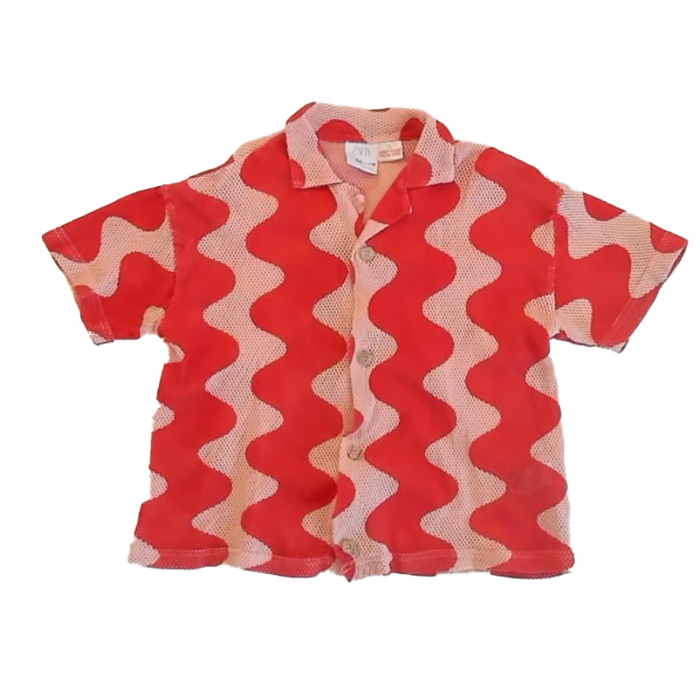 Zara Girls Red | Pink Blouse Size: 5-6 Years Red | Pink
