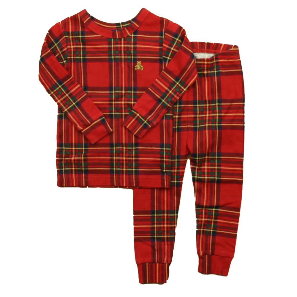 Gap Boys Red Plaid 2-piece Pajamas Size: 18-24 Months Red Plaid