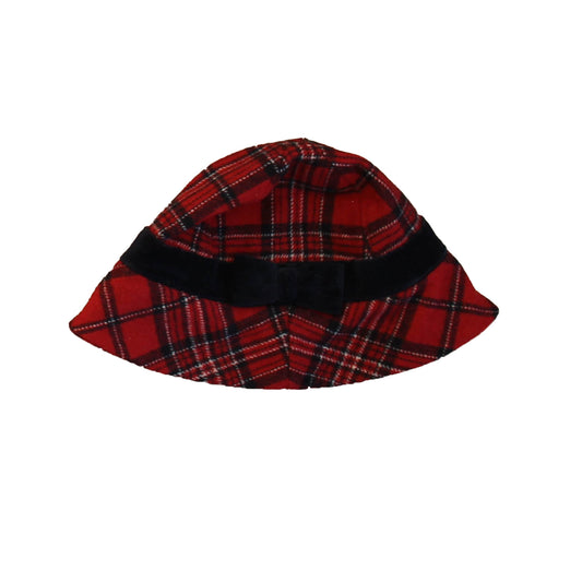 Janie and Jack Girls Red Plaid Hat Size: 2-3T Red Plaid