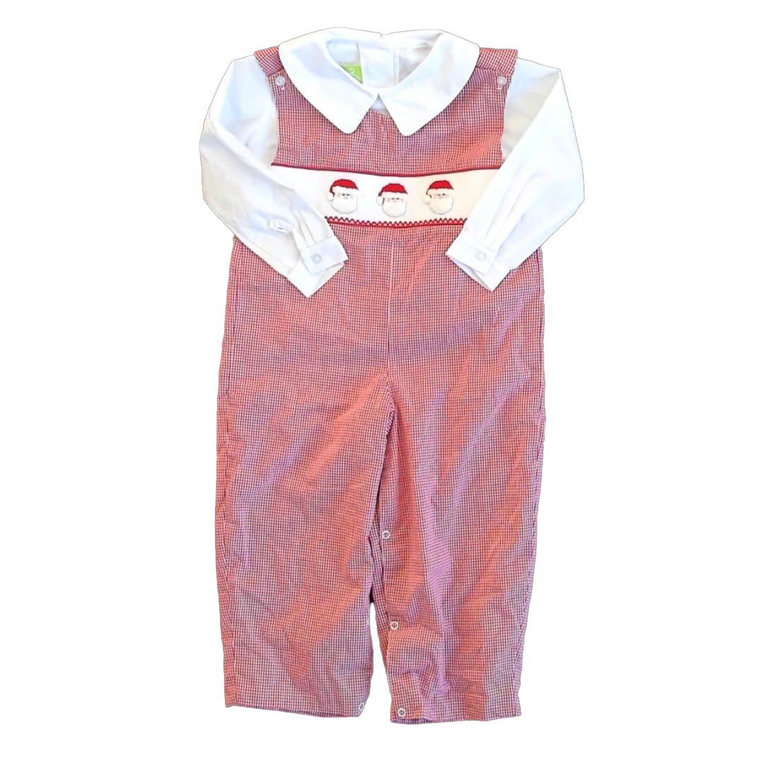 Classic Whimsy Boys Red Santa Romper Size: 3T Red Santa