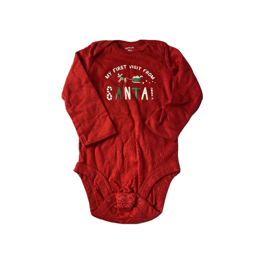 Carters Unisex Red | Santa Onesie Size: 12 months Red | Santa